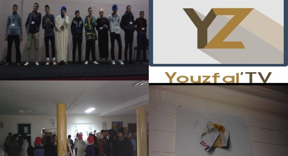 أزيلال : مجموعة ” youzfal tv ” تشعل مسرح مركز تقوية قدرات الشباب بإبداعها المميز