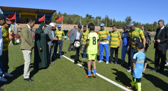 افتتاح الدورة الثالثة للمهرجان الكروي لجمعية مدرسة الرجاء الرياضي أزيلال لكرة القدم