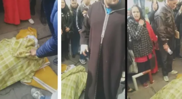 فيديو جد صادم ومؤلم… لحظات وفاة سيدة أمام مستشفى فاس بعد رفض علاجها وغضب المواطنين