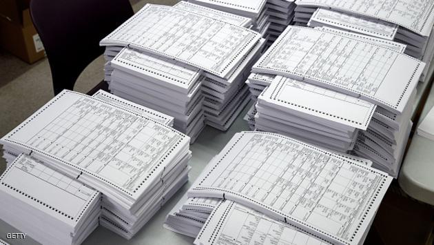 NEW YORK, NY - NOVEMBER 3: Test ballots wait to be scanned at a Board of Elections Elections voting machine facility warehouse, November 3, 2016 in the Bronx borough in New York City. The voting booths, ballot scanners and other supplies will be picked up on Monday and delivered to area Bronx polling places ahead of Tuesday's election. (Photo by Drew Angerer/Getty Images)