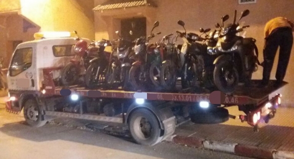 برافو… شرطة المرور ببني ملال تشن حملة واسعة وغير مسبوقة على الدراجات النارية وتحجز عددا هائلا منها