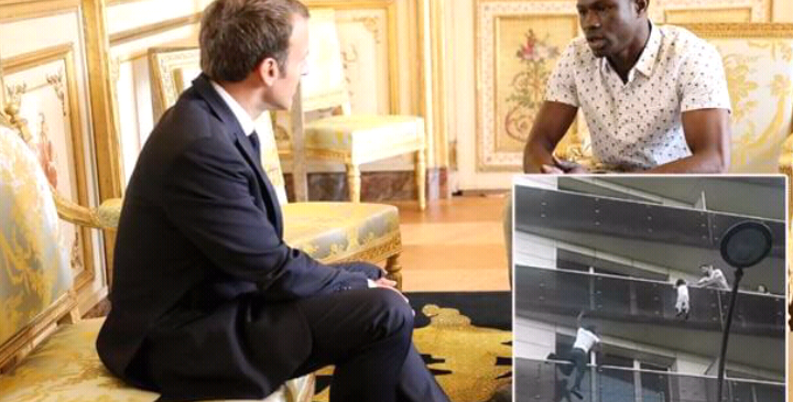 مهاجر من مالي ينقد طفل على طريقة “سبيدرمان” والرئيس الفرنسي يستقبله اليوم وهذه هي المكافأة = فيديو المغامرة=