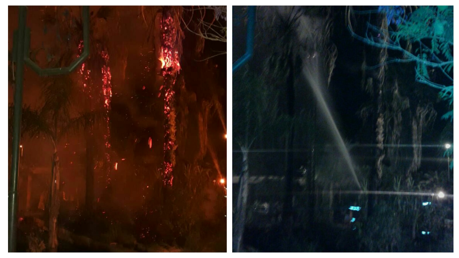 عاجل… اندلاع حريق بالحديقة المجاورة لبلدية قصبة تادلة و النيران تلتهم اشجار نخيل -الصور-