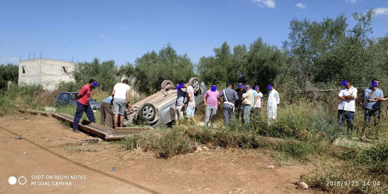 عاجل والسلامة… انقلاب سيارة داسيا ونقل سائقها وفتاة قاصر للمستعجلات وهذه تفاصيل ما وقع-الصورة-