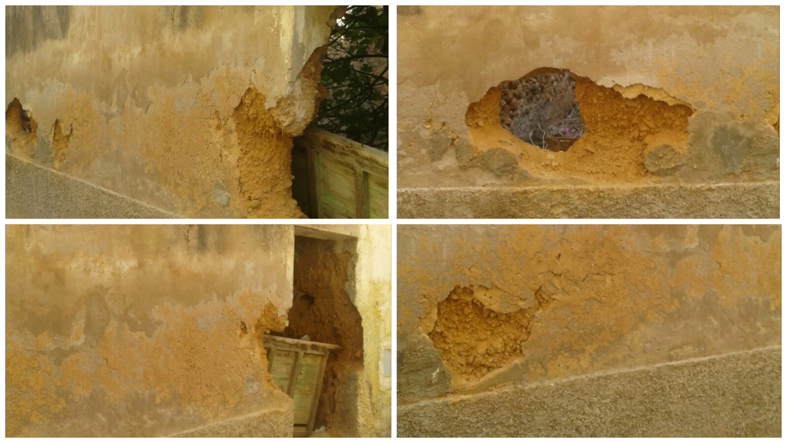 حائط منزل طيني مهجور يهدد أرواح ساكنة حي عسفت السرحاني ببني ملال (الصور)