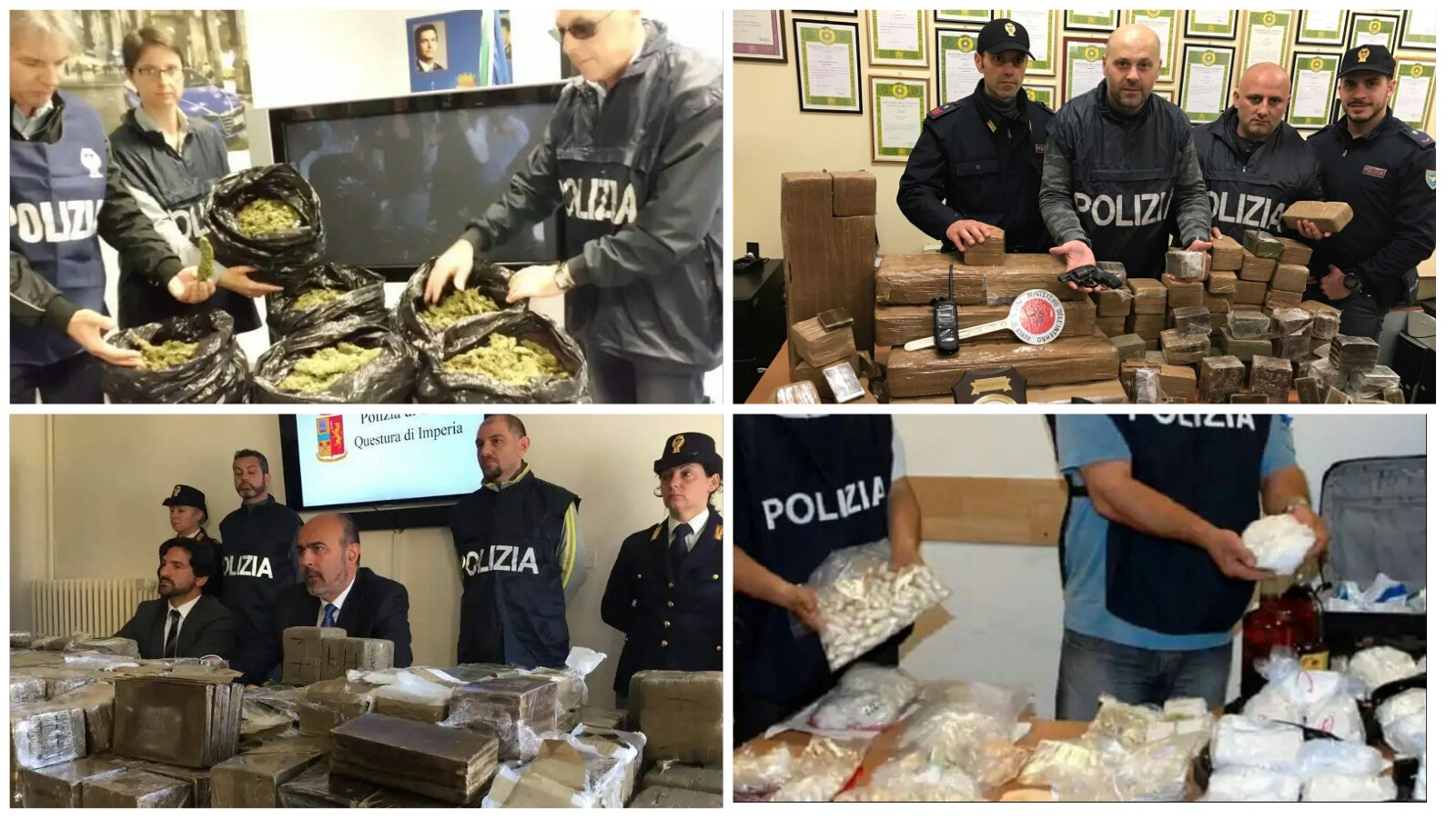 الشرطة الإيطالية تقوم بتفكيك شبكة تحت اشراف الشرطة الدولية و تتمكن من حجز كميات هائلة من المخدرات