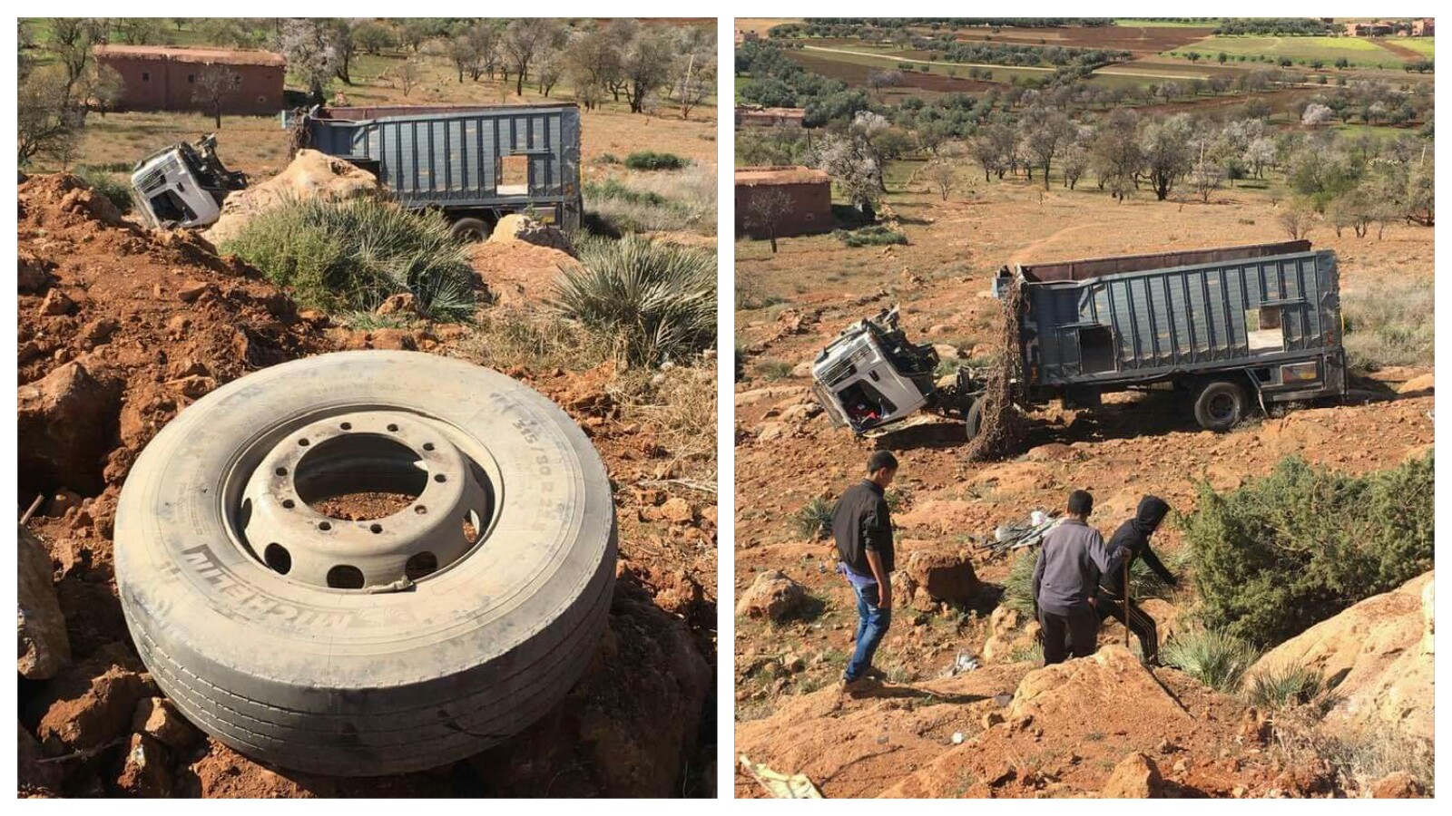 ياربي سلامة… انقلاب شاحنة بمنعرجات أزيلال و سائقها ينجو بأعجوبة