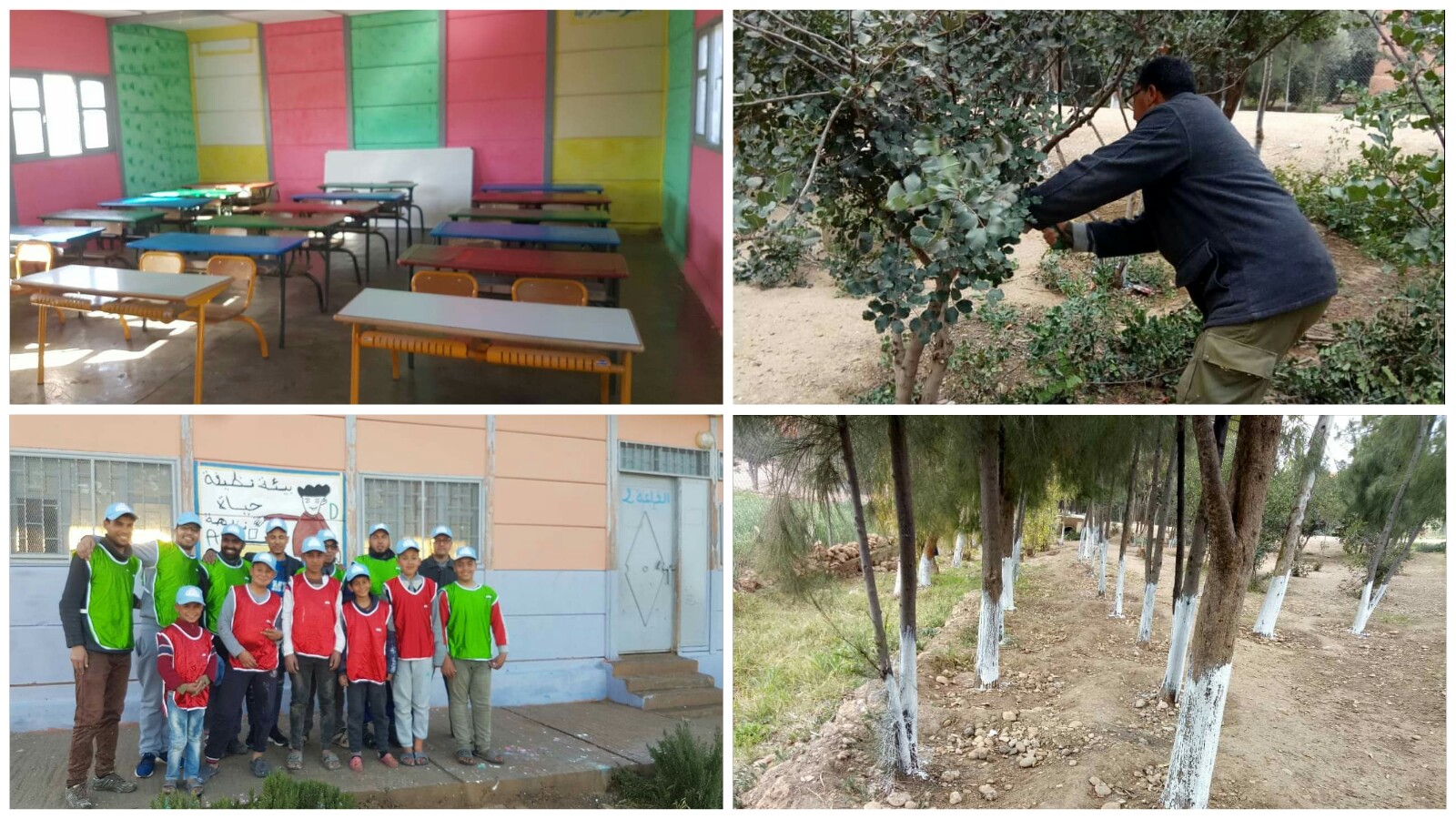 جمعية الوفاق للتنمية بأولاد يوسف تنظم حملة نظافة وصباغة بوحدة مدرسية -الصور-