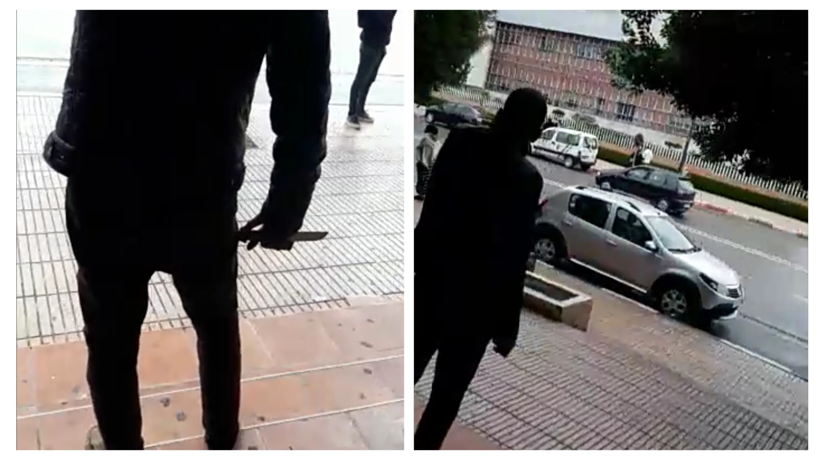 عاجل وبالفيديو… حقوقيون يجنبون كارثة و يستدعون الشرطة لنقل مختل عقلي يحمل سكينا أمام ولاية الأمن وابتدائية ببني ملال