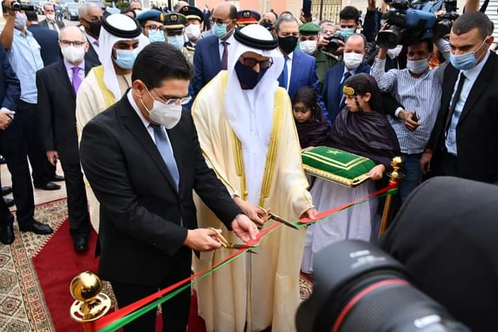 بالصور… وزير الخارجية المغربي يفتتح مقر القنصلية العامة لدولة الإمارات العربية بمدينة العيون