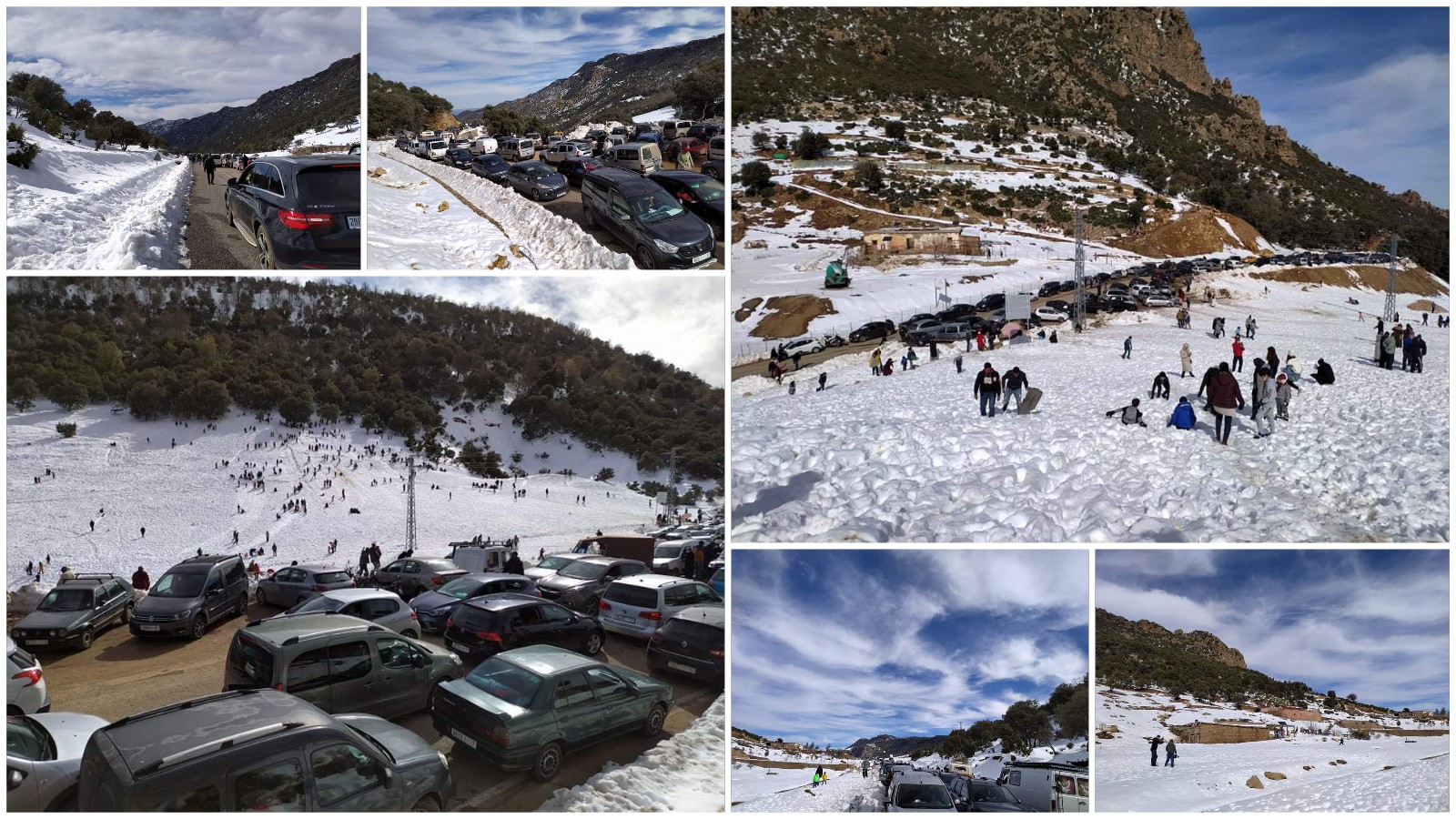 بالصور… جبال “بونوال ” بالقصيبة تَتَزَيَّنُ بوشاحها الأبيض وتُذْهِلُ الزائرين