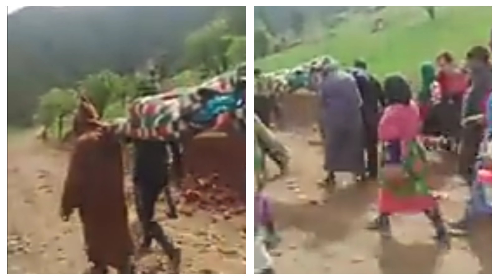 بالفيديو… نقل سيدة حامل عبر نعش للأموات بأعالي جبال أزيلال والساكنة توجه غضبها للمنتخبين