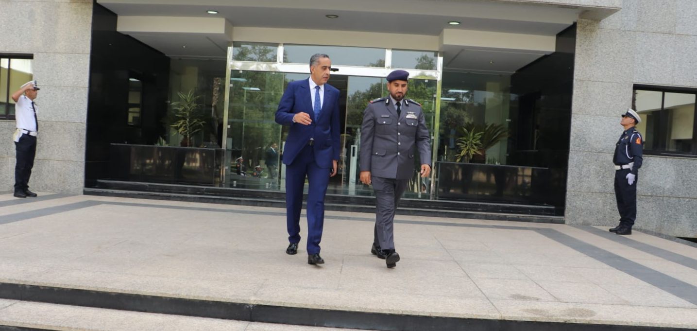 عبد اللطيف الحموشي المدير العام للأمن الوطني يستقبل القائد العام لشرطة أبوظبي =بلاغ=