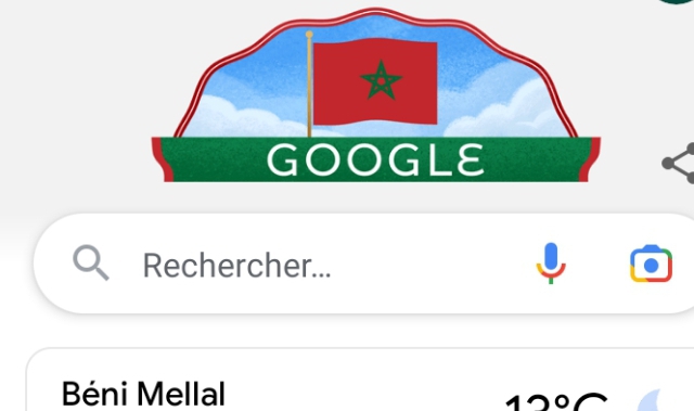 المغرب ديما فالقلب… محرك البحث العالمي غوغل يشارك المغاربة أفراحهم بعيد الاستقلال