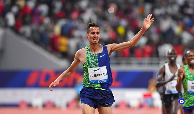 البطل العالمي المغربي سفيان البقالي يحل في المرتبة الرابعة في سباق 3000 متر لملتقى الدوحة لألعاب القوى