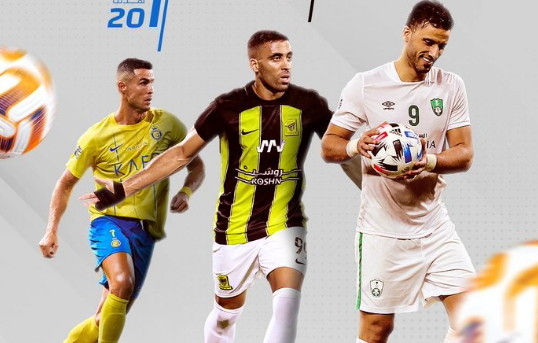 النجم حمد الله ينافس اللاعب العالمي رونالدو على لقب أحسن هداف في الدوري السعودي