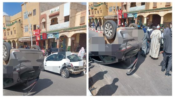 عاجل ويااربي السلامة… طوموبيل عائلية تقلبات فالطريق وضربات طوموبيل اخرى