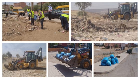 برافو عليهم… جمعيتان تستعينان بمواردهما الخاصة وتقودان حملة نظافة غير مسبوقة بأيت اعتاب والمبادرة تحرج الجماعة