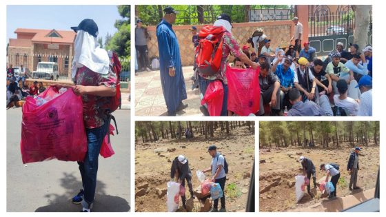 أحرار جبال آيت بوكماز عطاو دروس فجميع الجوانب أثناء المسيرة ديالهم… احتجاج حضاري وبيئة أنظف في كل خطوة