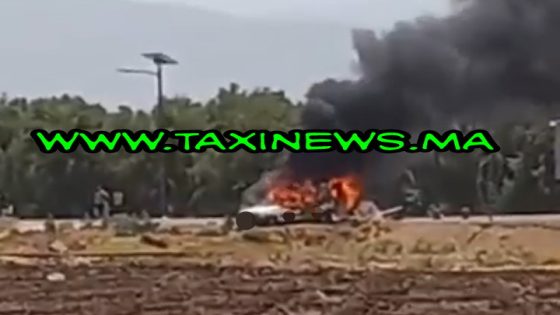 عاجل والله يعوظو… احتراق سيارة لبيع القهوة بالطريق الجديدة ببني ملال