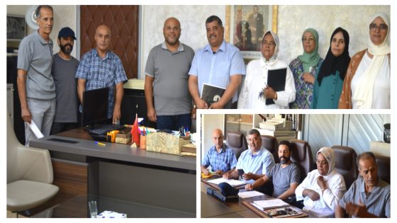 لقاء مثمر وناجح بين إدارة الحي الجامعي بني ملال و المكتب المحلي للنقابة الوطنية للتعليم، (فدش) الحي الجامعي بني ملال