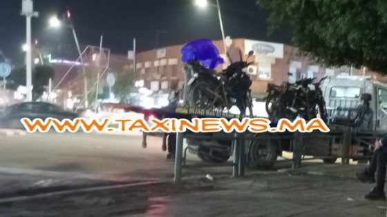 عاجل ولي حصل يودي … شرطة المرور ببني ملال تشن حملة على الدراجات النارية ولقاو سائقين مخالفين للقانون وحجزو ليهم الموطورات