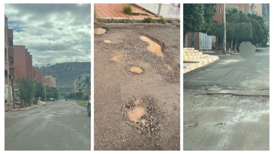 كثرو لحفاري بسبب الشتا!… الساكنة تشتكي من المعاناة مع تدهور طريق حيوية وكثرة الحفر وتوجه نداء إلى رئيس جماعة بني ملال