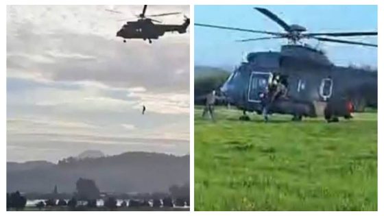 تدخل بطولي لمروحية الدرك ينقذ سكانا عالقين بفيضانات سد الوحدة