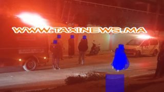 عاجل والسلامة… عوتني حادثة سير بين دراجة نارية شينوا وسيارة عائلية ببني ملال