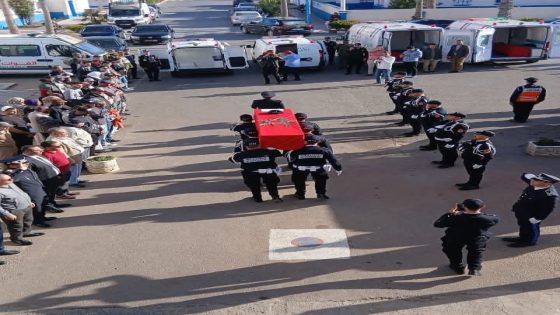 عاجل والله يرحمهم وبينهم عنصر ابن جهة بني ملال… نقل جثامين ضحايا حادثة انقلاب حافلة الشرطة إلى مسقط رأسهم وسط حزن وتأثر كبير