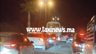 عاجل… اختناق مروري غير مسبوق بامغيلة بين مدارة مطار بني ملال وباراج الأمن بسبب عودة العائلات من النزهات