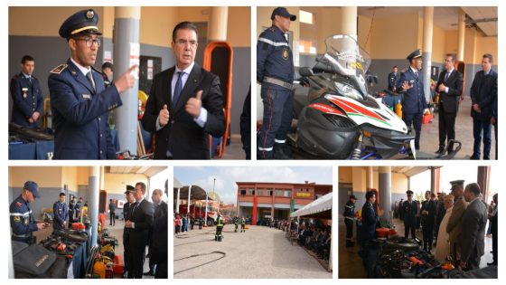 حسن الزيتوني عامل أزيلال يشارك في احتفالات الوقاية المدنية بأزيلال ويتفقد أحدث التجهيزات وقائد الوقاية يستعرض الحصيلة وأبرز منجزات السنة