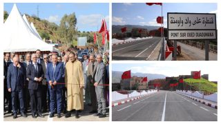 عامل خنيفرة جاب مشاريع كبرى ووقع مع نزار بركة وزير التجهيز جوج اتفاقيات باش يصاوبو الطريق بين أبي الجعد وخنيفرة والطرقان بين الجماعات ودشنو قنطرة على واد واومنة غاتفك العزلة