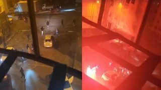 واش هدي هي الروح الرياضية… مجموعة ديال المشجعين ديال الكرة دابزو فالشارع وجرحو مواطن وهرسو الطوموبيلات والبوليس شدو واحد فيهم ولقاو عندو جوج أسلحة بيضاء