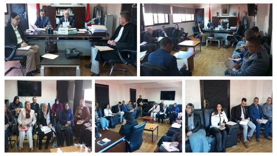 بالصور… الأستاذ مصطفى هيبي وكيل الملك يترأس بالمحكمة الابتدائية ببني ملال لقاء هاما للجنة التكفل بالنساء والأطفال ضحايا العنف ومشاركون يناقشون الاكراهات ويخرجون بالتوصيات والحلول