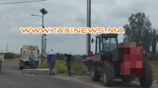 ياربي السلامة وربي حفظ… سقوط قطعة إسمنتية ضخمة تزن أطنان من شاحنة بالطريق المدارية ببني ملال