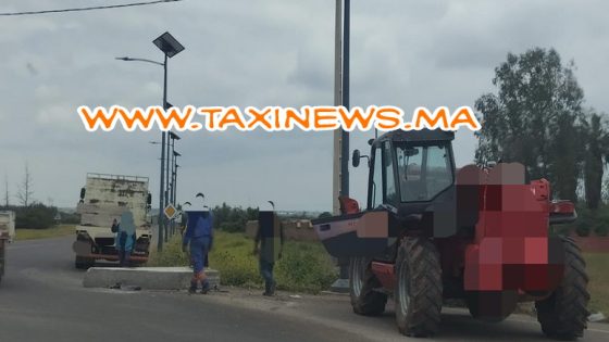 سقوط قطعة إسمنتية ضخمة من شاحنة ببني ملال يُثير مخاوف حول السلامة الطرقية