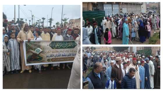 حشود من المواطنين يحتفلون بحفظة القرآن الكريم بجماعة أولاد زمام في أجواء إيمانية مؤثرة