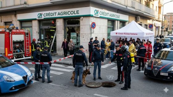 هادو طبقو الخطة ديال فيلم أكشن… عصابة هجمو على بنك فإيطاليا واحتاجزو 25 مواطن وفاجؤو البوليس بالهروب ديالهم من نفق سري (صورة)
