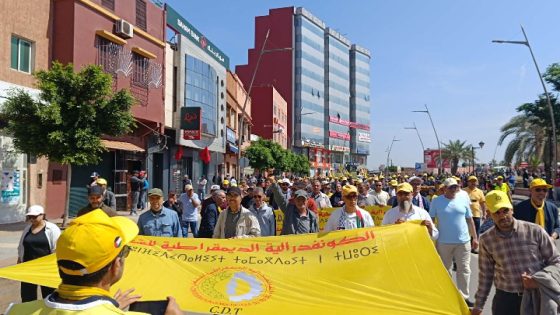 الكونفدرالية الديمقراطية للشغل تخلد فاتح ماي بمسيرات محلية حاشدة بمدن جهة بني ملال و تنتفض ضد الغلاء و تنادي بالكرامة والعدالة الاجتماعية