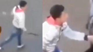 البوليس خرجو ببلاغ تايوضحو فيه حول فيديو هجوم شاب بسكين كبير على سيدة في الشارع بغرض السرقة