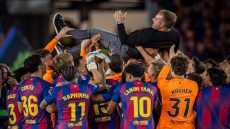 برشلونة يحسم لقب الدوري الإسباني بعد فوزه على ريال مدريد بثنائية نظيفة