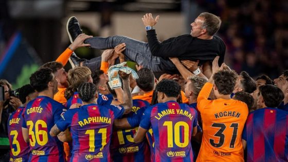 برشلونة يحسم لقب الدوري الإسباني بعد فوزه على ريال مدريد بثنائية نظيفة