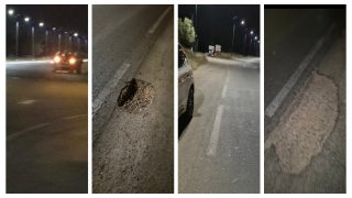 كانت غاتوقع حادثة بسببهم… واحد الحفاري عميقة بالطريق المدارية ببني ملال تسببات فأضرارا للسيارات واصحاب طوموبيلات تاينبهو السلطات للاصلاح ديالها