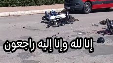 ياربي السلامة والله يرحمو… واحد الراجل مسن كان فوق موطور وصطادم بموطور اخر ومات وسط حزن كبير لساكنة أولاد عياد