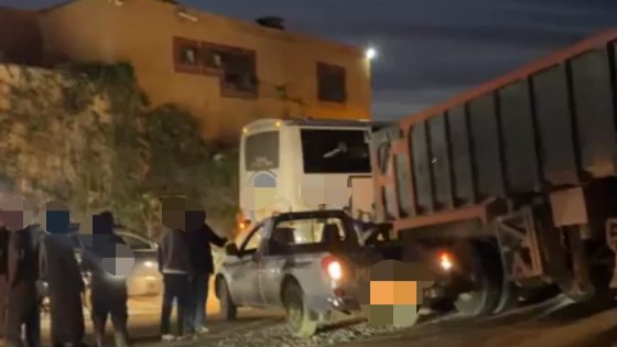 ياربي السلامة… حادثة بين كاميو رموك وطكسي كبير وطوموبيل بين ابي الجعد ووادي زم